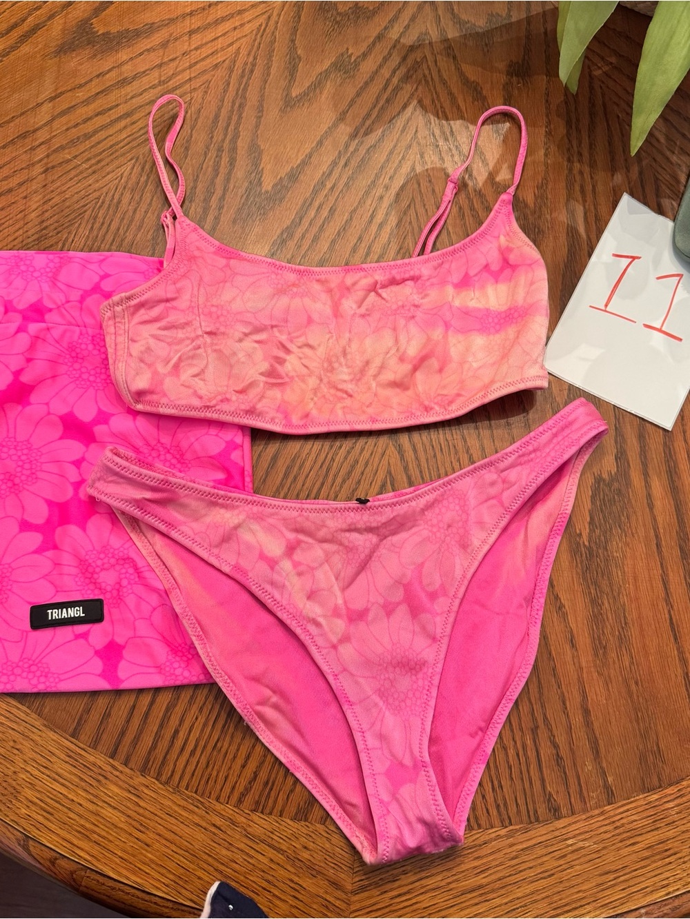Triangl Mica Pitaya Floral L Pink Floral Bikini SET LARGE - Picture 7 of 7